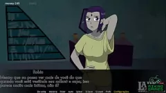 Redare Raven de la Teen Titans într-o aventură sexy: tricou mic și fără chiloți!