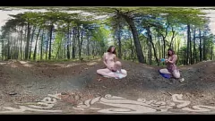 Play Tempting Brunette Solo Masturbation Outdoors in VR Porno